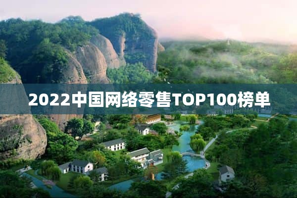 2022中国网络零售TOP100榜单