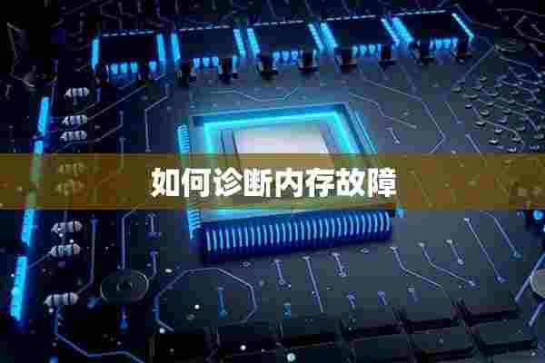 如何诊断内存故障 如何诊断内存故障