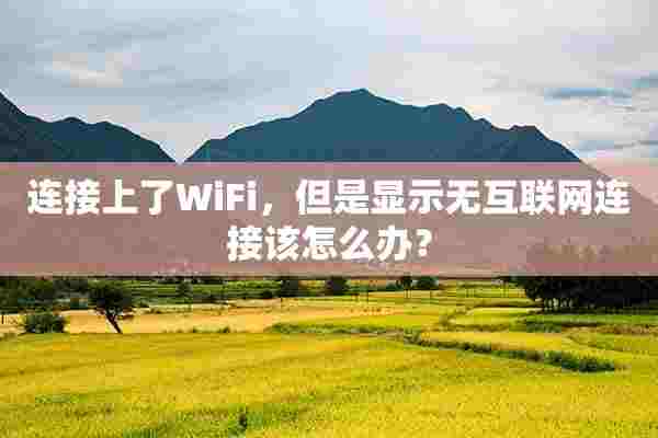 连接上了WiFi，但是显示无互联网连接该怎么办？