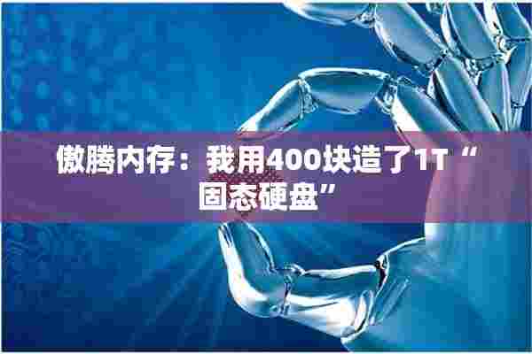 傲腾内存:我用400块造了1T“固态硬盘” 傲腾内存:我用400块造了1T“固态硬盘”