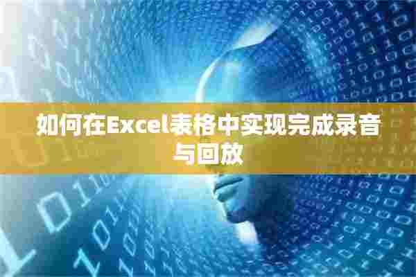 如何在Excel表格中实现完成录音与回放