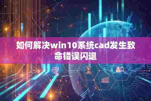 如何解决win10系统cad发生致命错误闪退